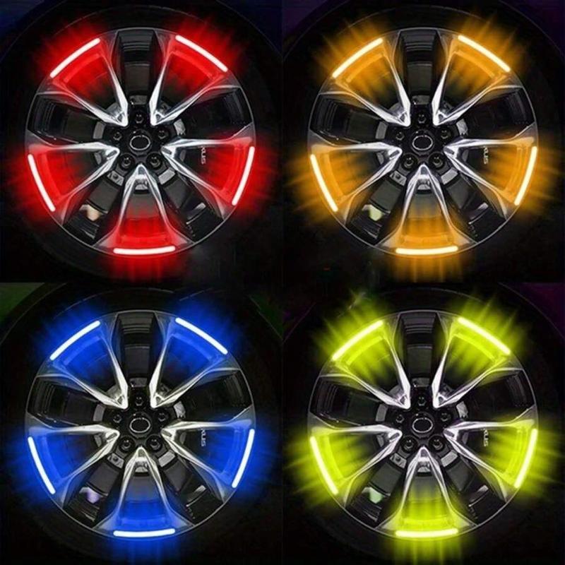 40Pcs High-Visibility Car Wheel Reflective Stickers, Night Safety Decals
