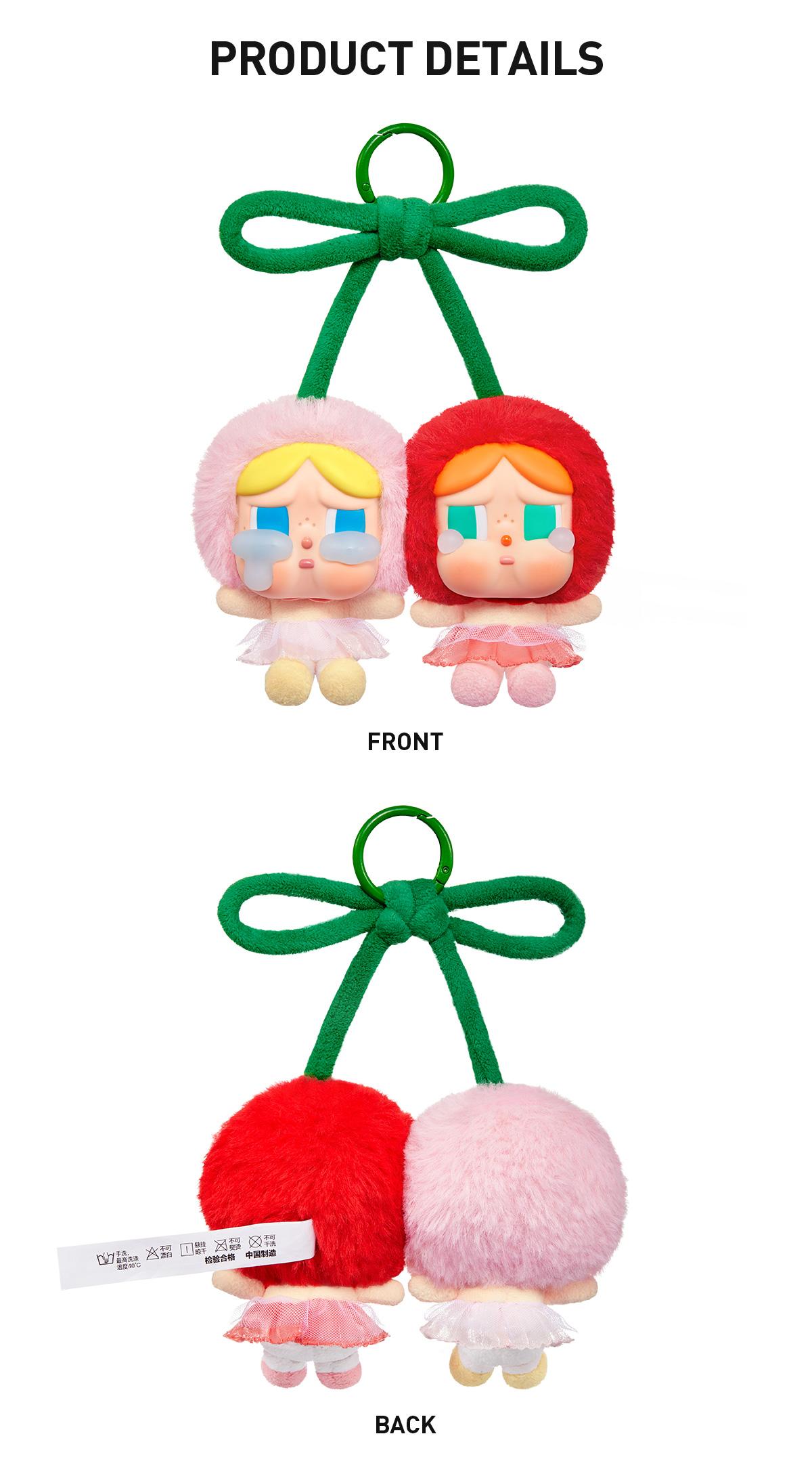 POP MART CRYBABY Crying For Love Series-Vinyl Plush Hanging Card (Love You Cherry Much), Collectible Toys