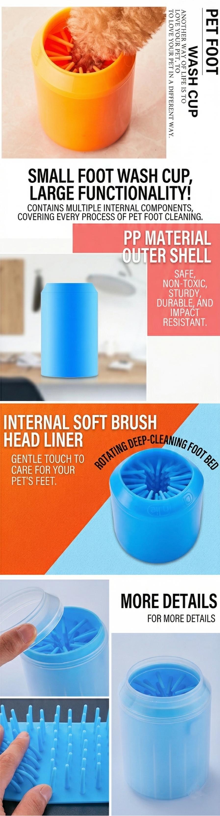 Pet Paw Washing Cup, Dog Claw Cleaner, Cat Claw Cleaner, Efficient Pet Grooming Tool, Easy-To-Use Design, Essential Pet Care Accessory