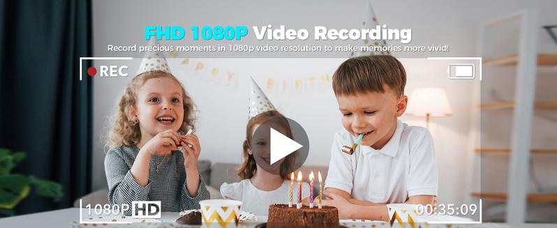 Digital Camera, FHD 1080P Camera, Digital Point and Shoot Camera with 16X Zoom Anti Shake,Suitable for teenagers and beginners,Holiday Gifts Handycam Pink,Holiday gifts, Christmas