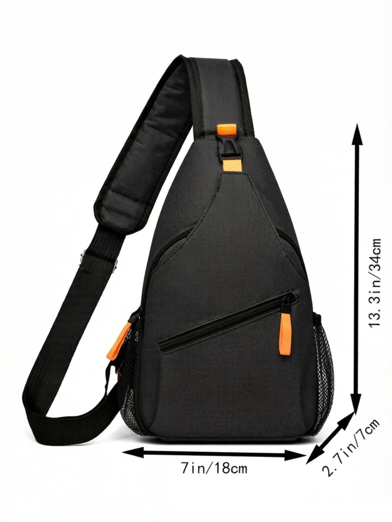 Secure Nylon Sling Bag for Travel, Waterproof Crossbody Chest Pack, Spring 2026 Streetwear Essential, Portable Storage Hack, Must-have.