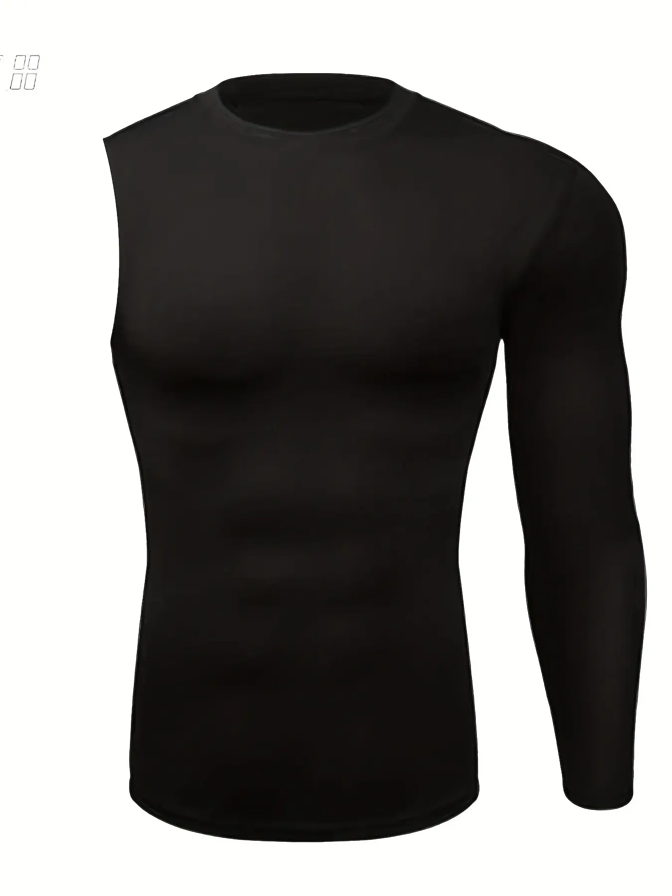 Men's Long Sleeve Basketball Training Top, Quick-Dry Tight Fit Athletic Shirt, Cycling Compression Wear, Sportswear for Men, Activewear Tops