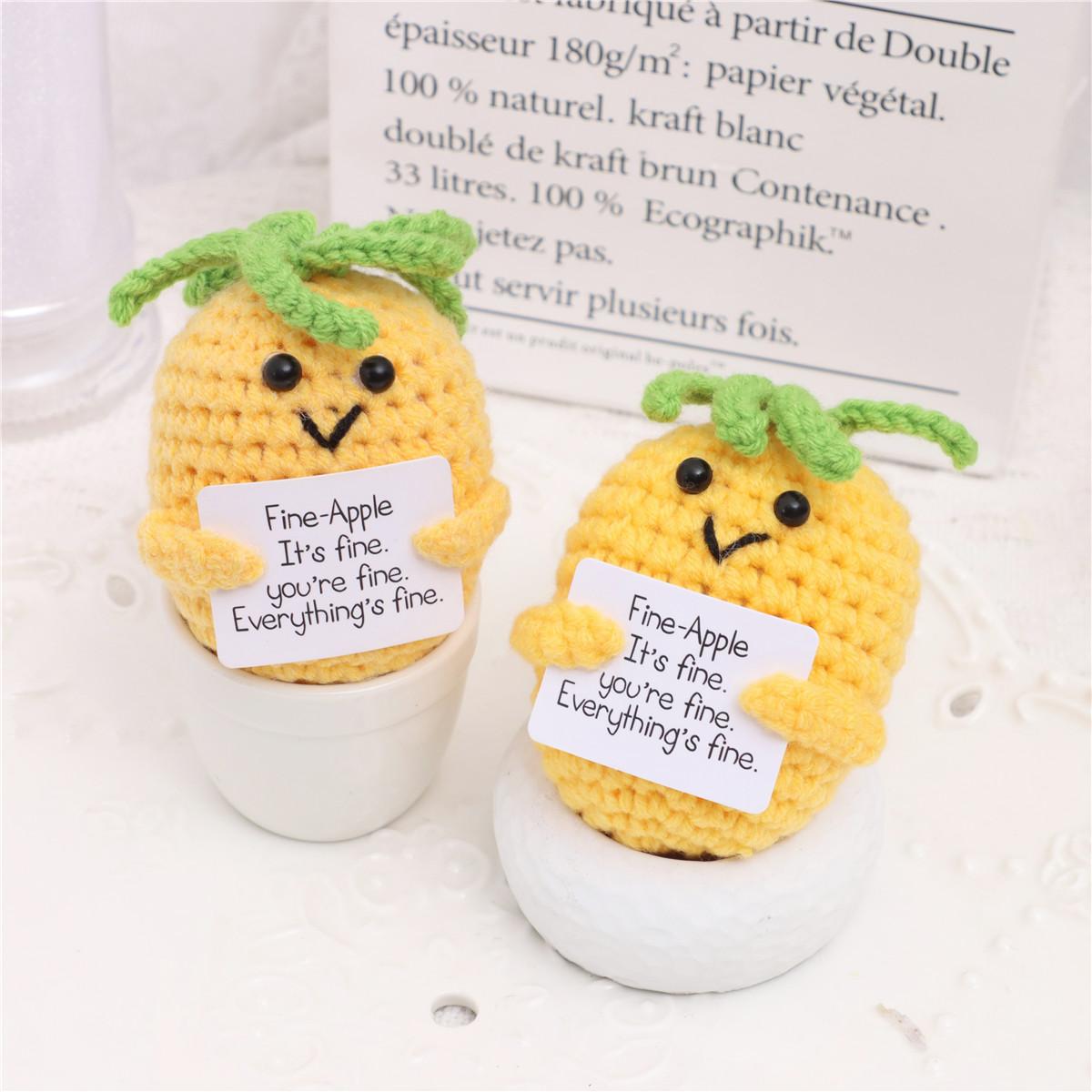 Cute Turtle Design Crochet Plush Toy, 1 Count Positive Potato Turtle Crochet Plush Toy, Soft Knitting Desktop Ornament, Perfect Gift for Birthday & Holiday, Stuffed Animals, Home Decor, Durable Soft Fluffy, Soft Stuffed Figure