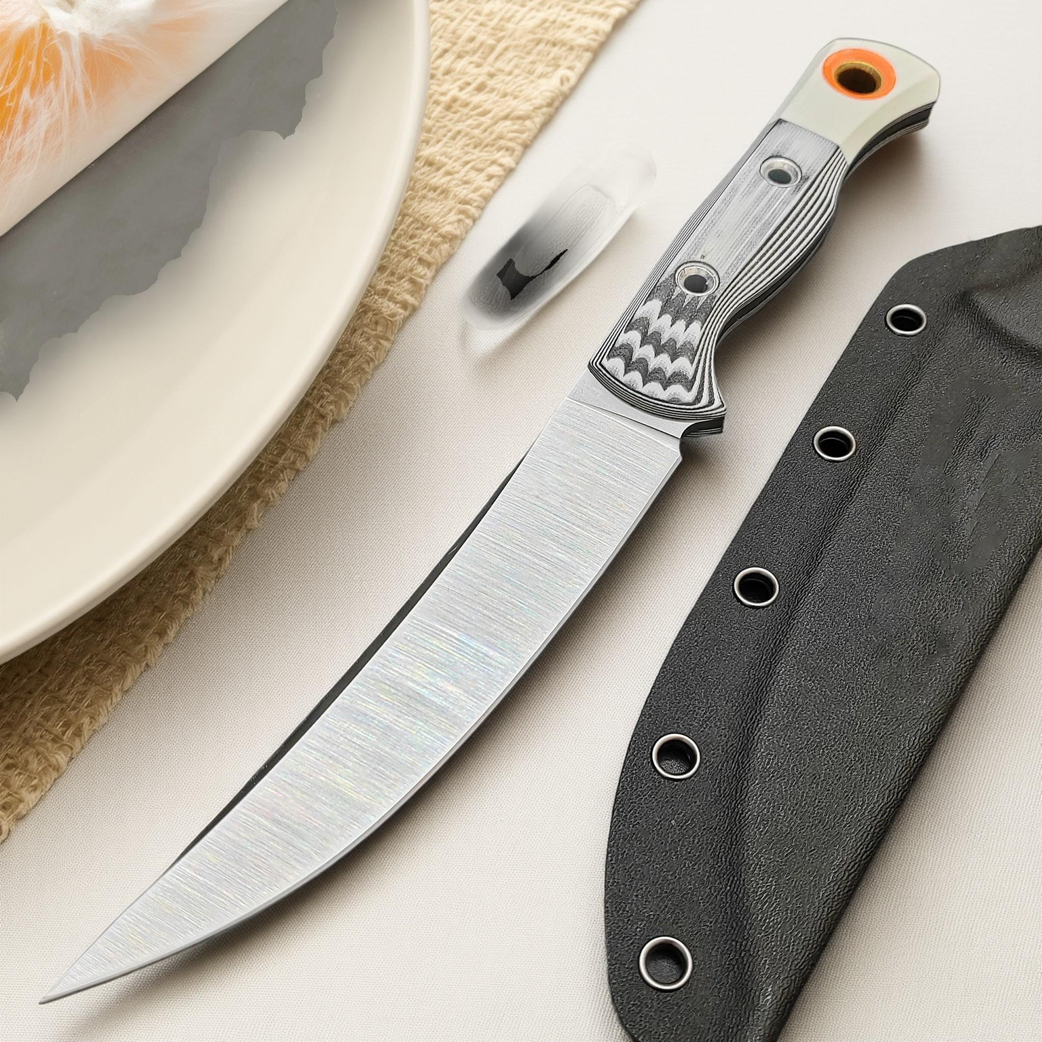 15500 Kitchen Household Fixed Knife D2 SteelBlade, Two-Tone Handle, with Kydex Sheath,Suitable for Cutting Meat and Fruit Specialized Knife 15500 Kitchen Household Fixed Knife D2 SteelBlade, Two-Tone Handle, with Kydex Sheath,Suitable for Cutting Meat and Fruit Specialized Knife