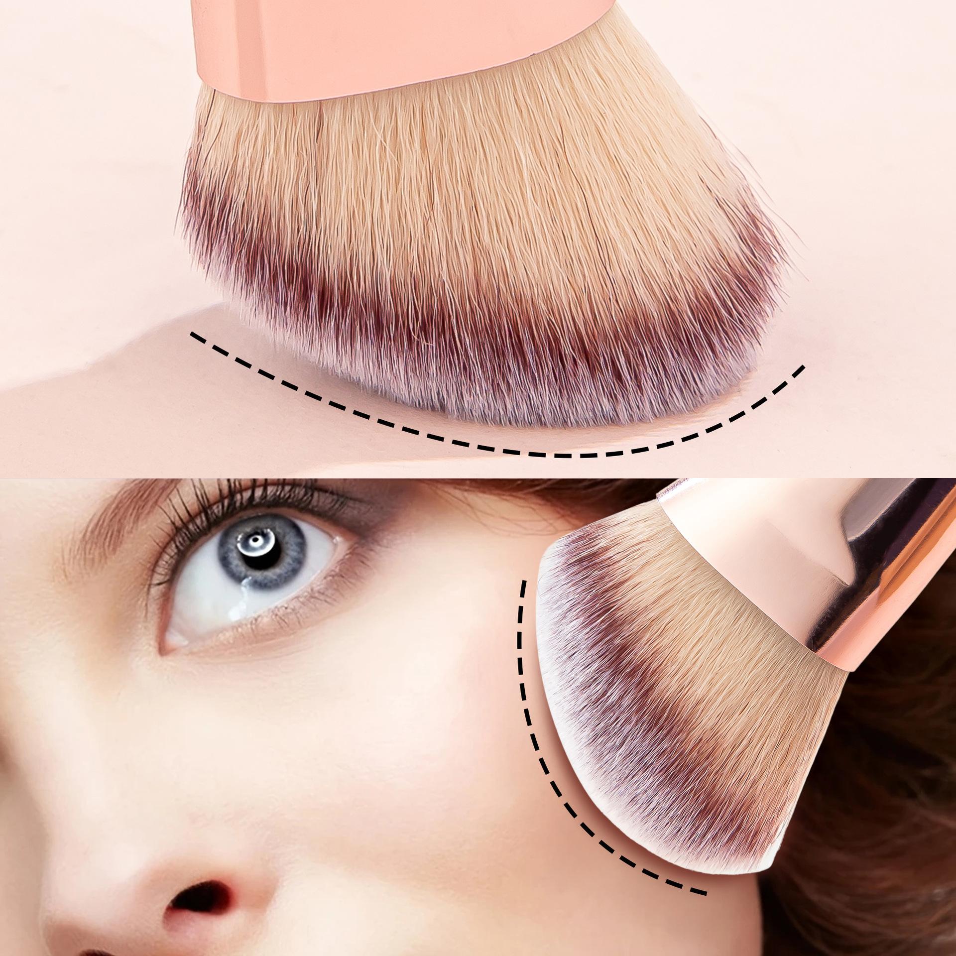 Multifunctional Twin-headed Makeup Brush Set (4 Pcs), Premium Synthetic Bristles Suitable for Liquid/Cream/Powder Foundations, Silky Touch for Flawless Makeup, Travel-friendly Makeup Tool, Soft Cosmetic Brushes, Ideal Gift for Women & Girls