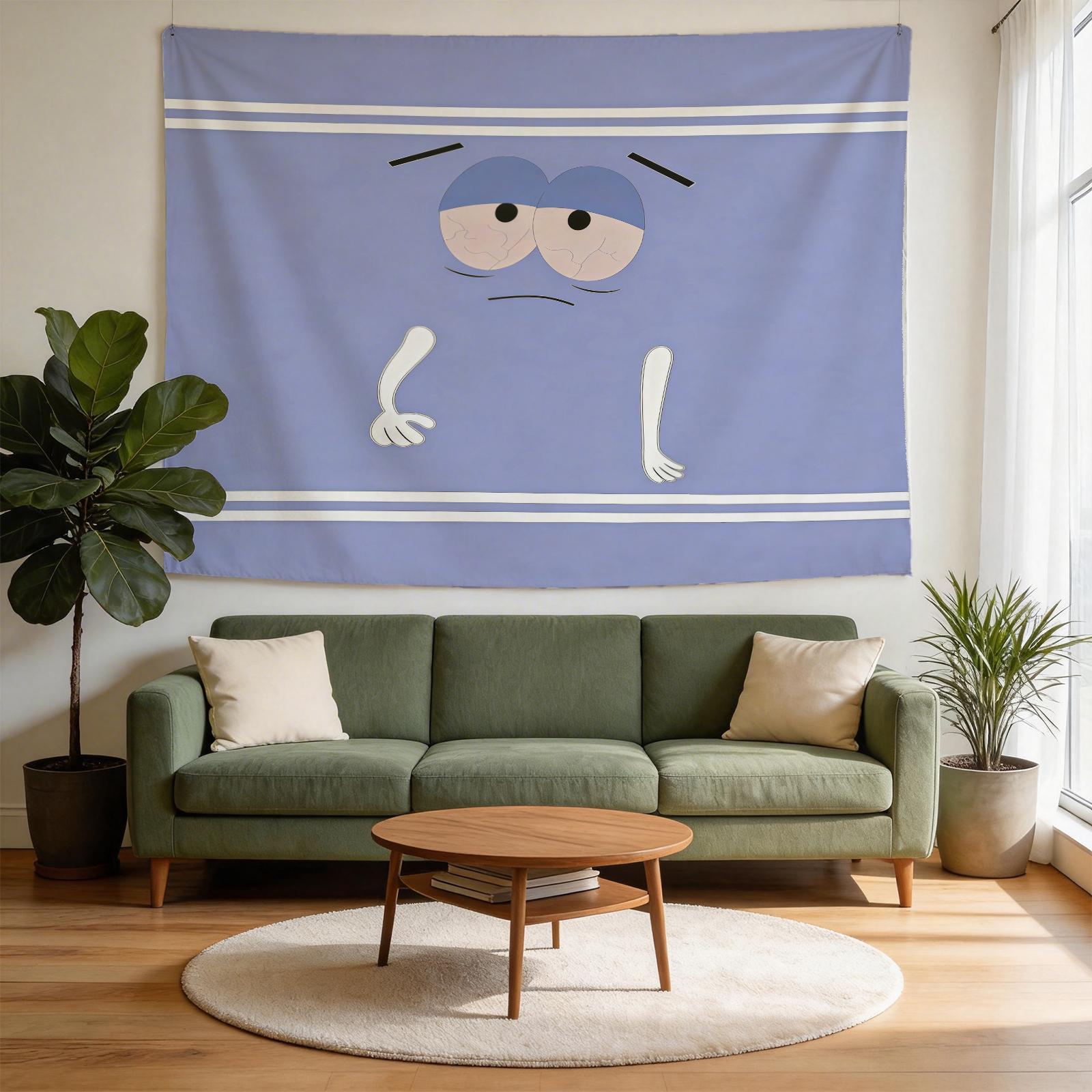 Meme Emoji Tapestry, Funny Awkward Shy Face Wall Hanging, Cute Purple Aesthetic Room Decor for Bedroom Living Room Dorm, Ideal Gift for Meme Lovers Teens Girls Adults