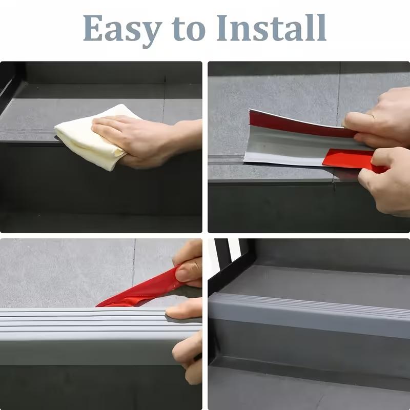 7.3cmx2meters 1pc Self-Adhesive Stair Edges Protector, Self-Adhesive Stair Edges Decoration for Indoor And Outdoor Steps, Outdoor Use, Durable, And Easy to Install