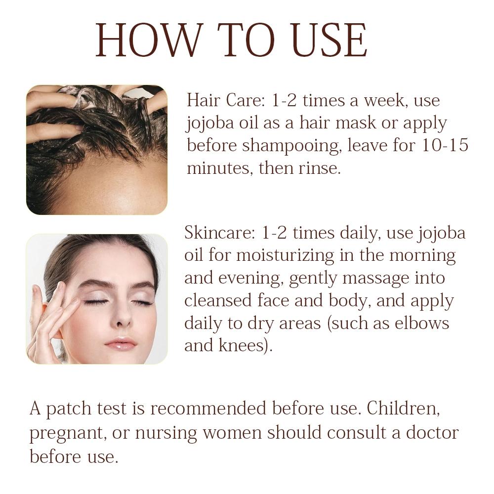 Jojoba Oil 100ml – Multi-Purpose Cold-Pressed Lightweight Carrier Oil for Daily Moisturizing and Hydrating Skin, Hair Care, Massage & Makeup Removal