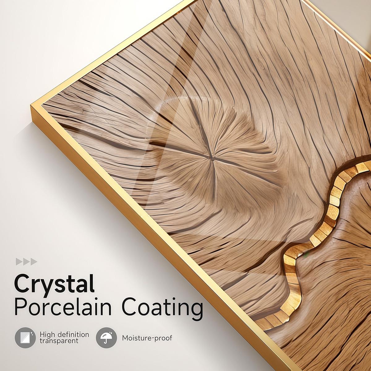 3 Counts Aluminum Alloy Framed Painting, Abstract Wood Texture And Light Burst Pictures, Home Decoration For Living Room, Bedroom, Office, Restaurant, Hallway Wall Decor, Odorless Print Artwork, Luxury Perfect Gift For Friends And Family