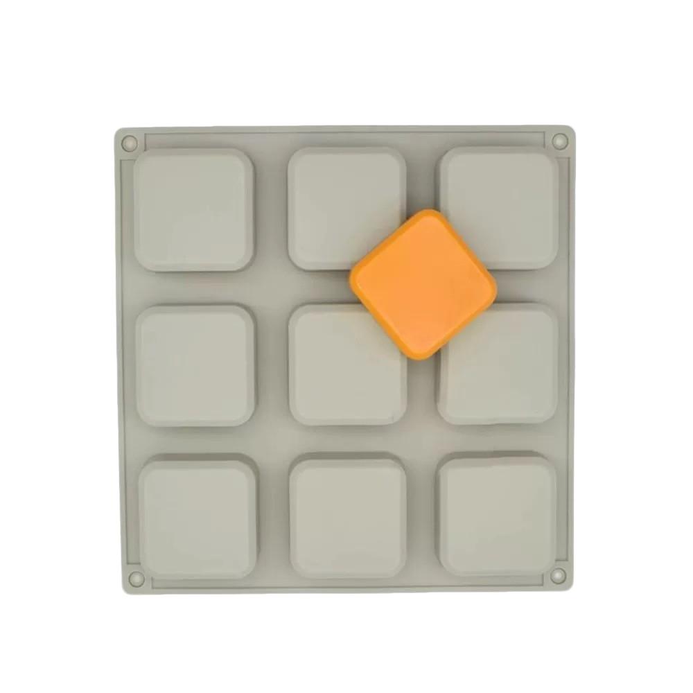 Silicone Ice Cube Tray Mold, Square Ice Maker, Multi-Functional Dessert Cake Mousse Mold, DIY Soap Mold, Baby Food Freezer Box, Heat Resistant