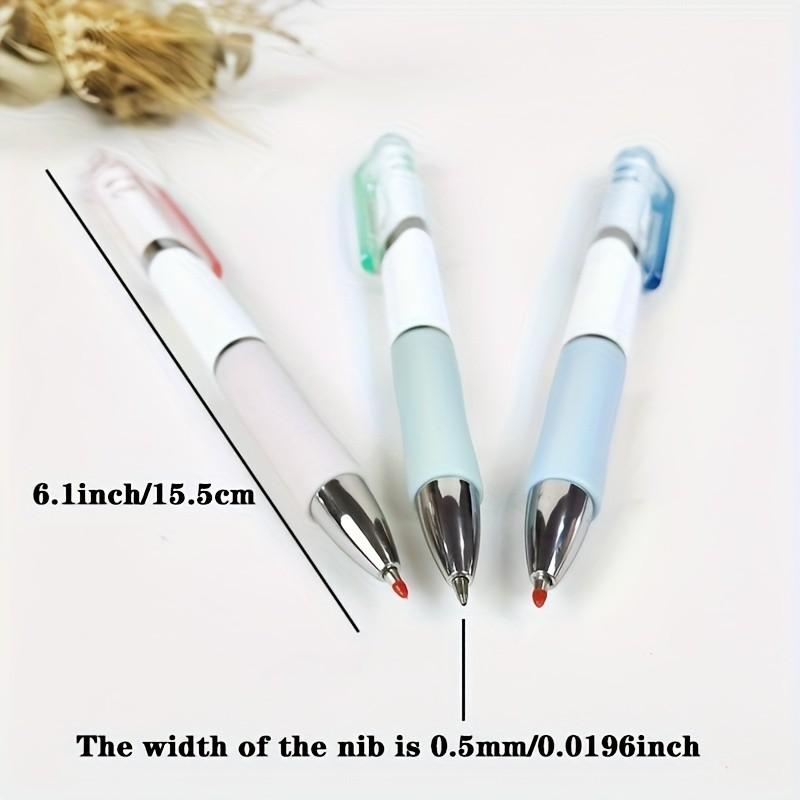 3-Pack Retractable Ballpoint Pens, Smooth Water-Based Ink, Durable Design, Ideal for School, Office, Home Use, Lightweight and Portable