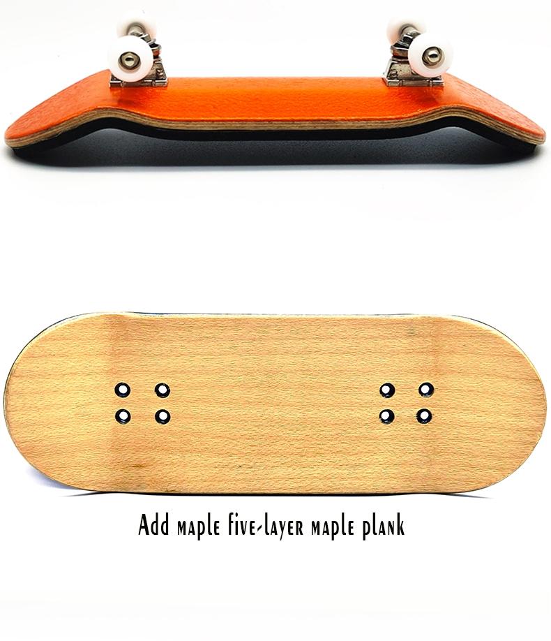 Professional Finger Skateboard Set, 100x34mm Maple Wood, Dyeing High Kick Design, Complete Kit, Unisex, No Battery, Model Cb