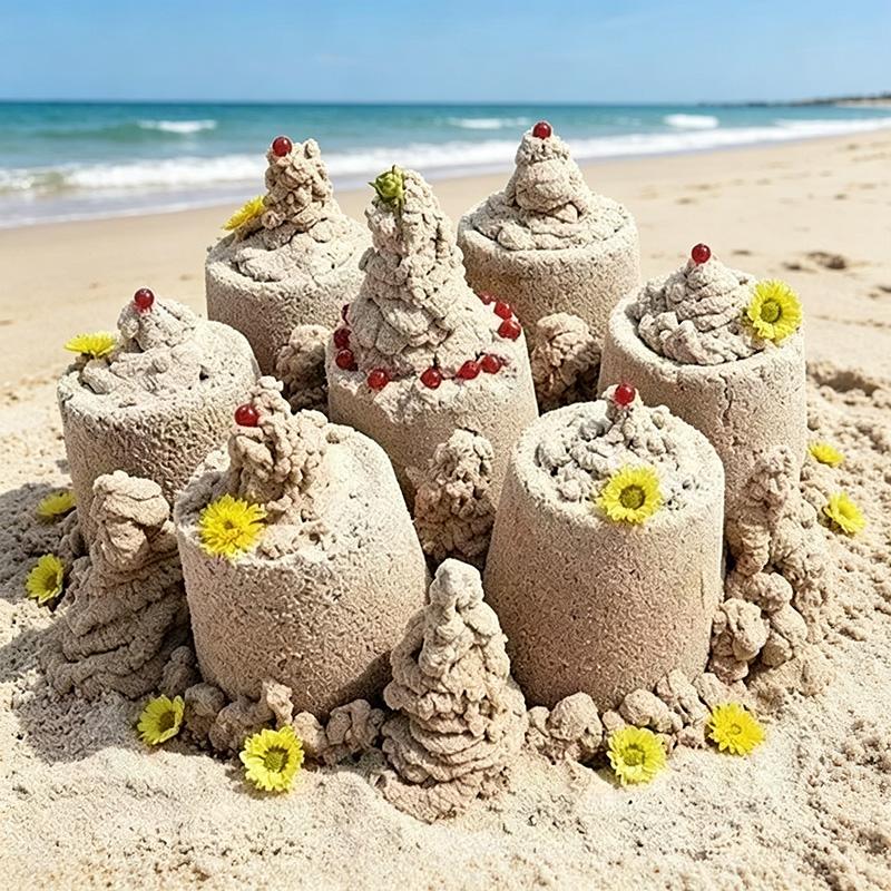 Portable Handheld Beach Sand Funnel Toy Kids Outdoor Sand Spark Flowing Sand Play Toy Summer Beach Sandcastle Making Toy For Children