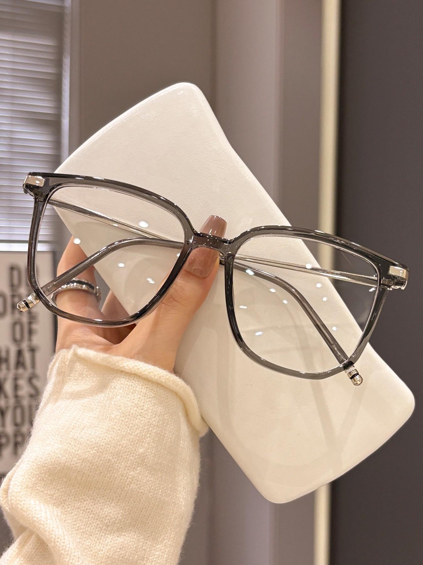 Rectangular Style Casual Women's Flat Mirror, Leopard Pattern Eyeglasses, Suitable for Office Commuting, Outdoor Leisure Activities, Fashion Accessory