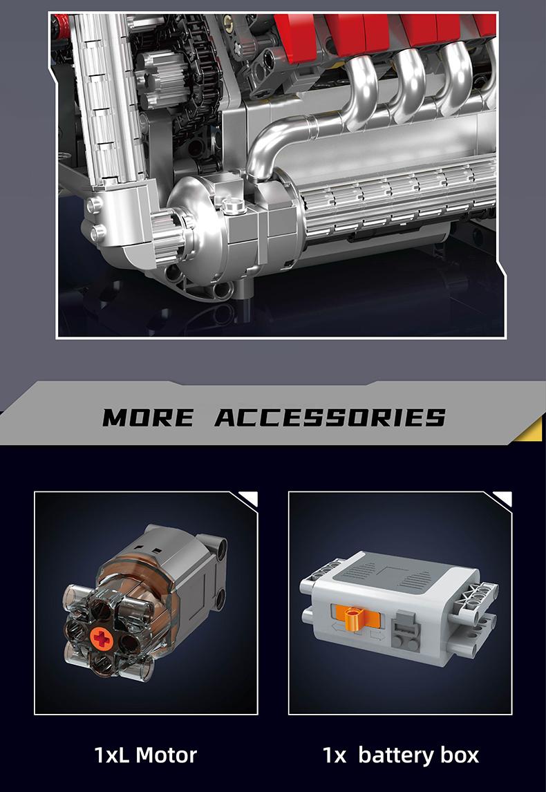 Mould King 10203 V8 Engine Engineering Car Motor Model Building Block STEM DIY Gift Adult Kid Toy Set 1169 Pcs springtok Mould King 10203 V8 Engine Engineering Car Motor Model Building Block STEM DIY Gift Adult Kid Toy Set 1169 Pcs springtok