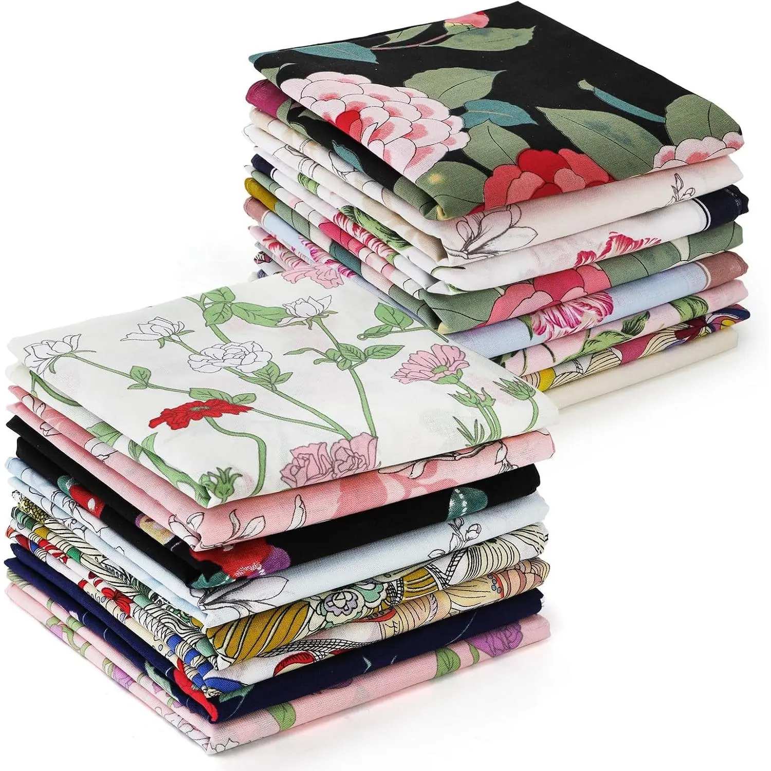 16 Pack Cotton Handkerchiefs for Women, 17.7 Inch Vintage Floral Print Hankies, Soft Pure Cotton Ladies Handkerchiefs, Multi-Color Pocket Square Towel for Gifting, Weddings, Tea Party(Gift)
