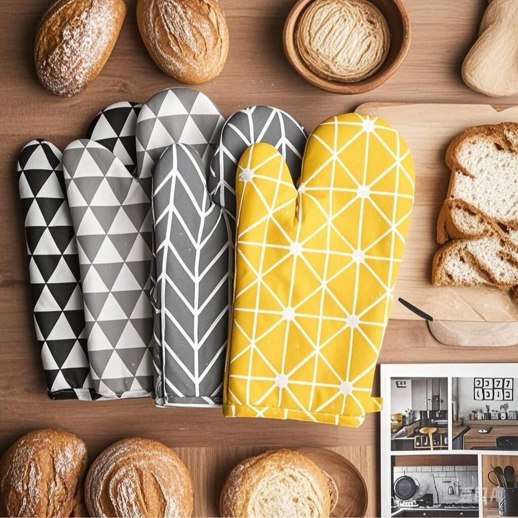 2pcs Heat-Resistant Gloves, Durable Oven Mitts for Microwave & Air Fryer, Ideal for Cooking Safety, Essential Kitchen Gear