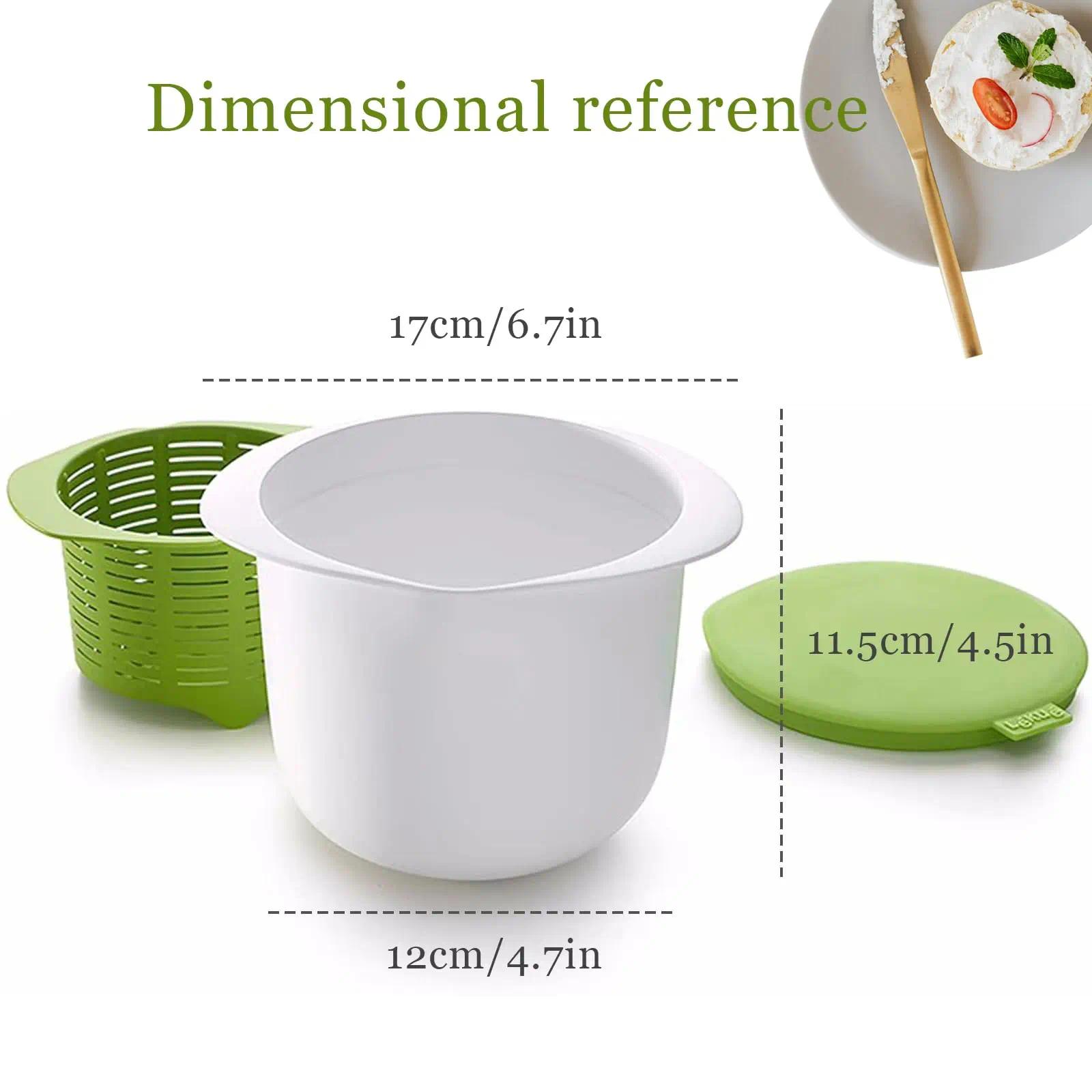 Cheese-Making Kit Featuring a Mold Set, a Tofu Press with a Filter Drain, And User-Friendly Supplies for Crafting Cheese at Home, Including a Green Cheese Mold Stamper