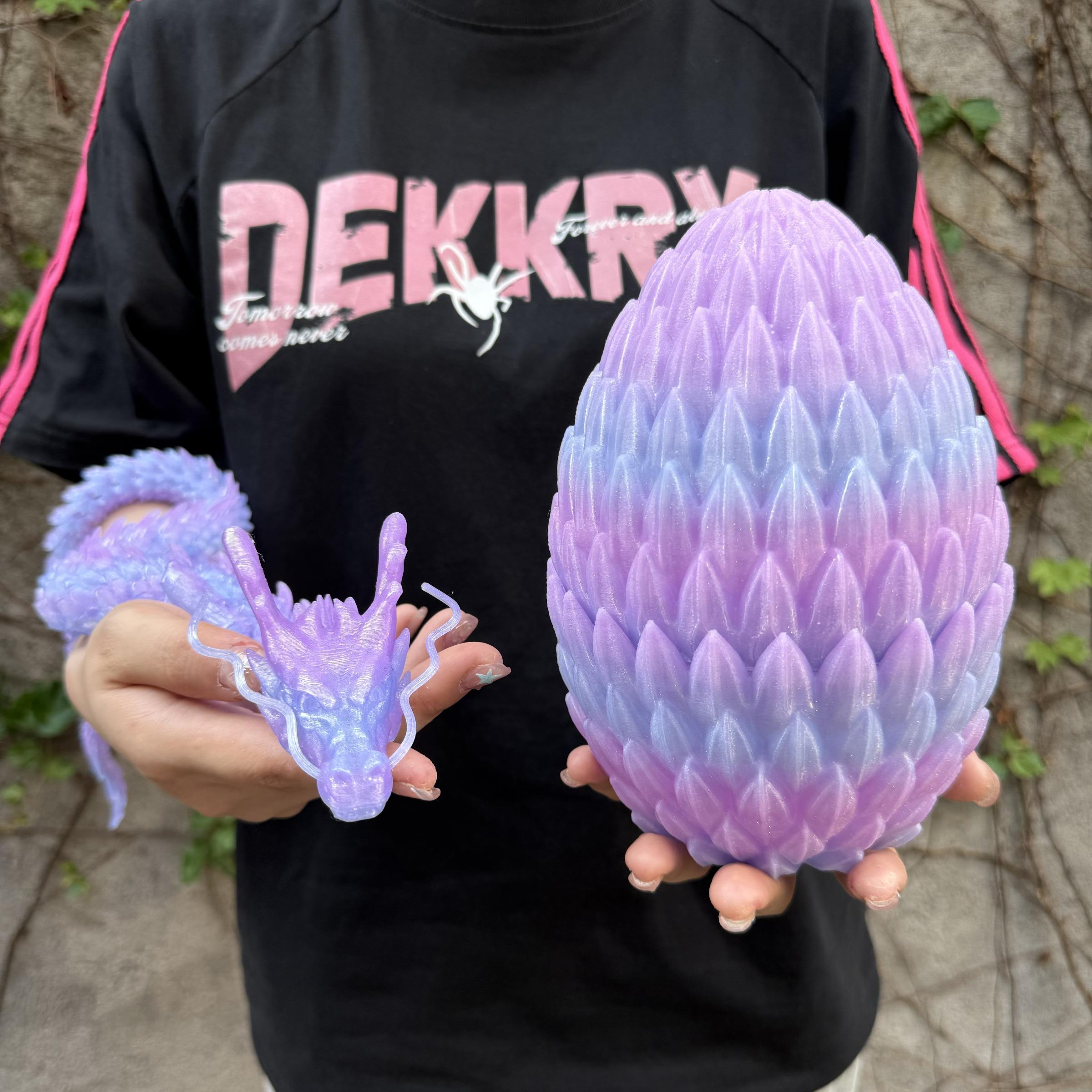 2pcs 3D Printed Dragon Egg Set, Home Decor Desktop Ornament, Halloween Christmas Gift, Birthday Present, Unique 3D Print Statue Figurine, Collectible Room Decor #TOP PICKS