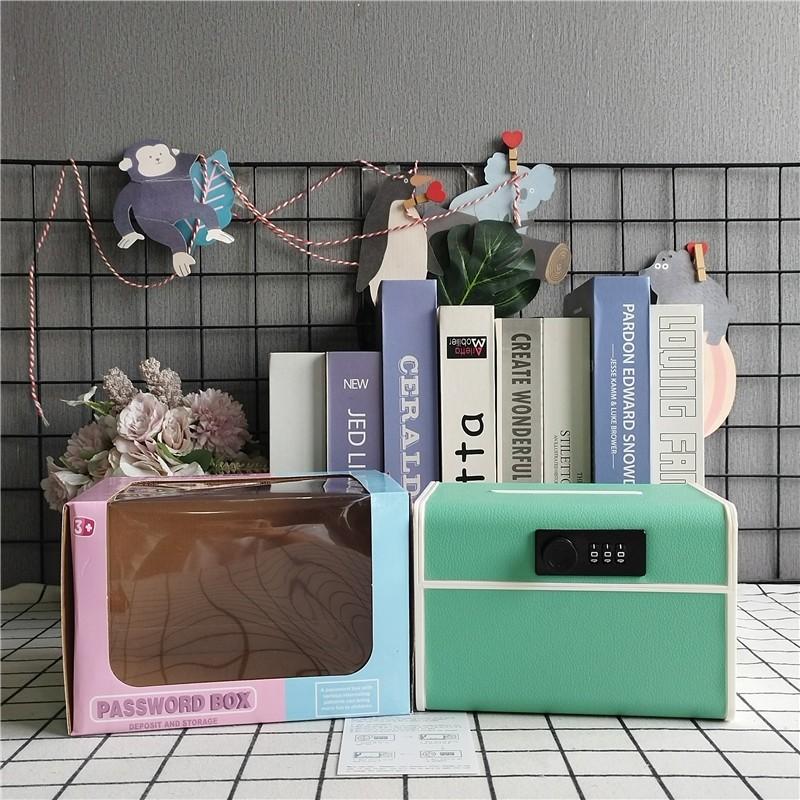 Password Safe Box with Handle, PU Leather, Large Capacity Storage, Home Security Cabinet, Portable Outdoor Wallet, Perfect Gift