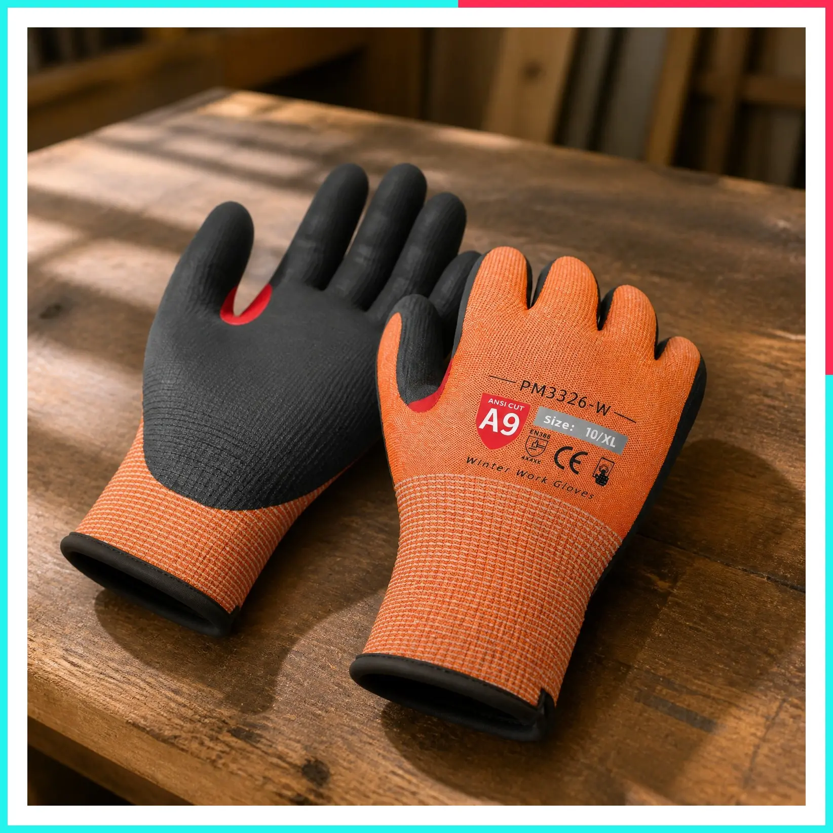 FreezeGuard-X Winter Work Gloves for Men & Women, ANSI A9 Cut Resistant Freezer Gloves with Super Grip, Touchscreen, Thermal Insulated, PM3326-W (XL, 1 Pair)