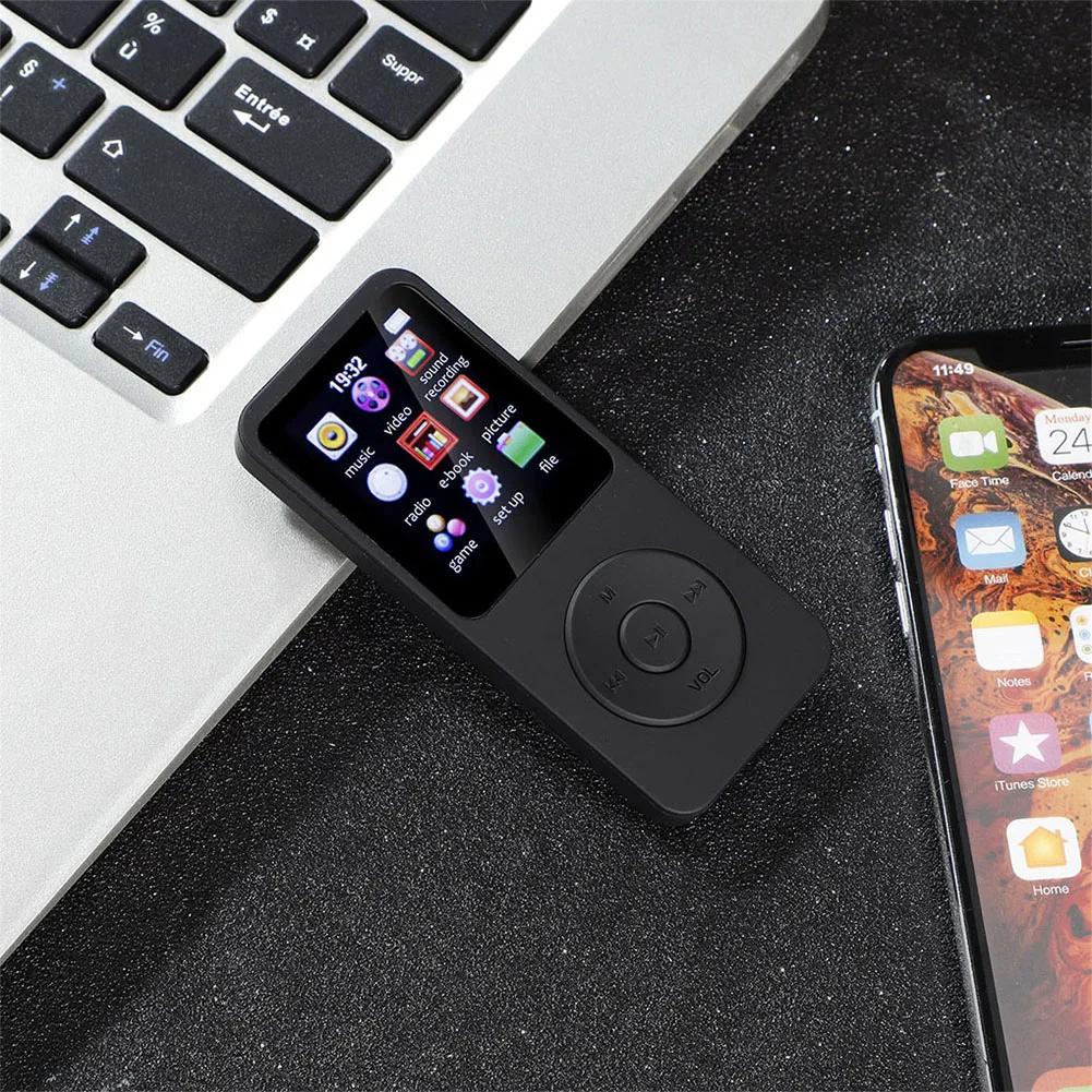 HiFi Lossless Audio MP3 Player with Rubber Dirt-Resistant Design, Bluetooth, Type-C, Built-In Speaker, FM Radio, E-Book Support, Multi-Language, AVI Video Playback, WMA Compatibility, Swimming-Ready Water Resistance for Students