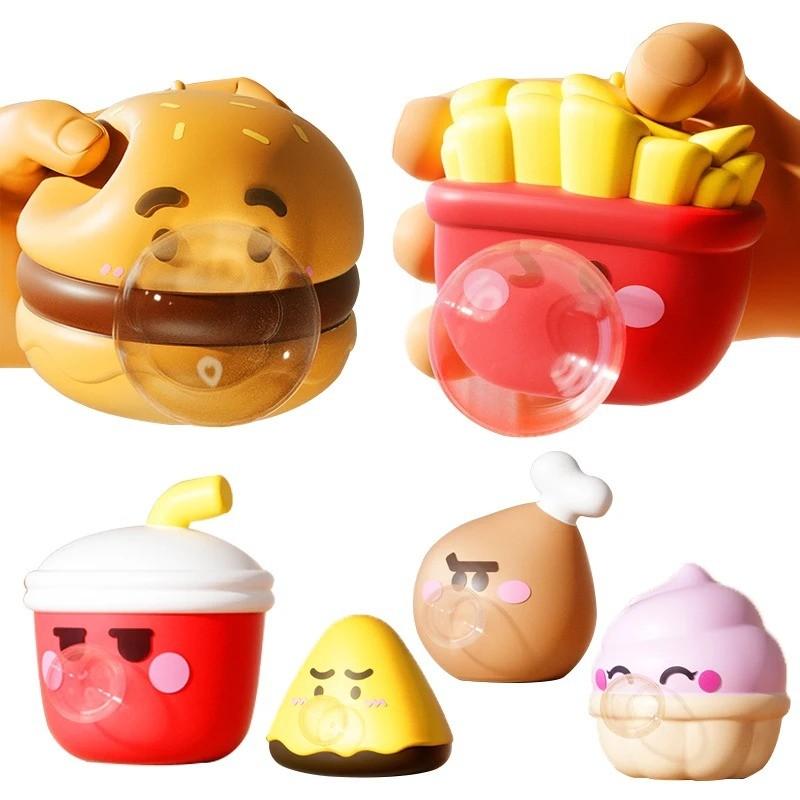 Cute Food Series Spitting Bubbles Squishy Squeeze Toys, Anxiety Stress Relief Sensory Antistress Toys, Fun Gift for Adults & Kids