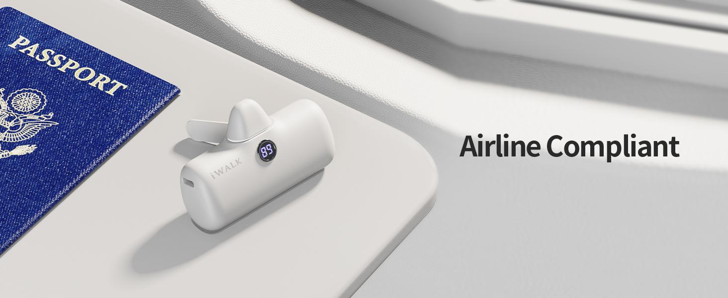 iWALK 20W PD Mini Charger 5000mAh Capacity Fast Charge for iPhone/Samsung Daily Carry White Portable Charger, Power Bank Charging Compact   power bank magnetic power bank Foldable Smartphone Metal Chargeable Cable