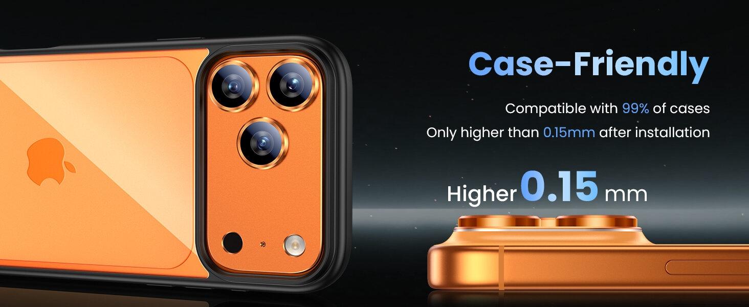 Metal Frame Tempered Glass Camera Lens Protector for iPhone 17 Pro Max/17 Pro Smartphone, 9h Hardness, Anti-Scratch, Ultra HD Clear, Installation, Accessories