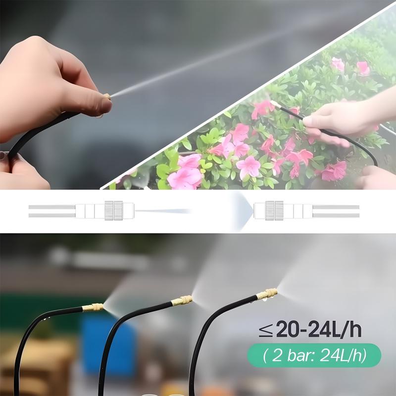 5-30m 1/4 inch 4/6mm garden spray cooling system 360 free bending atomizing nozzle adjustable atomizing sprayer outdoor watering kit