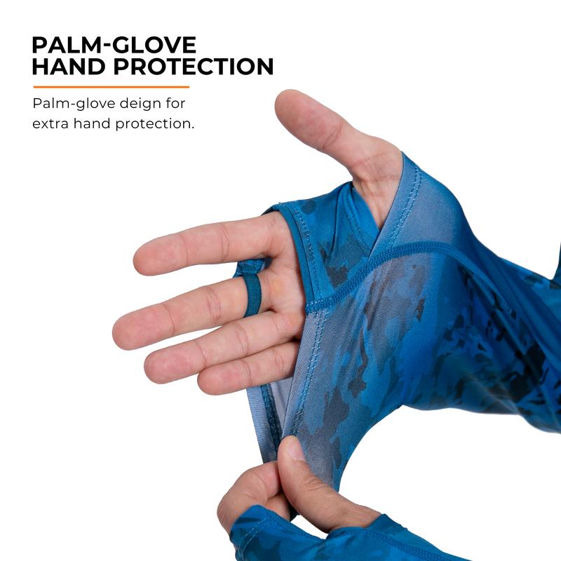 RODEEL R30 RIIIPO Long Sleeve Shirts w/ UV Detection Thumbhole Men UPF 100+ Sun Protection Lightweight Quick Dry Moisture Wicking Rash Guard Breathable Cooling Activewear for Outdoor Sport Gym Workout Running Hiking Fishing, Holiday Gift