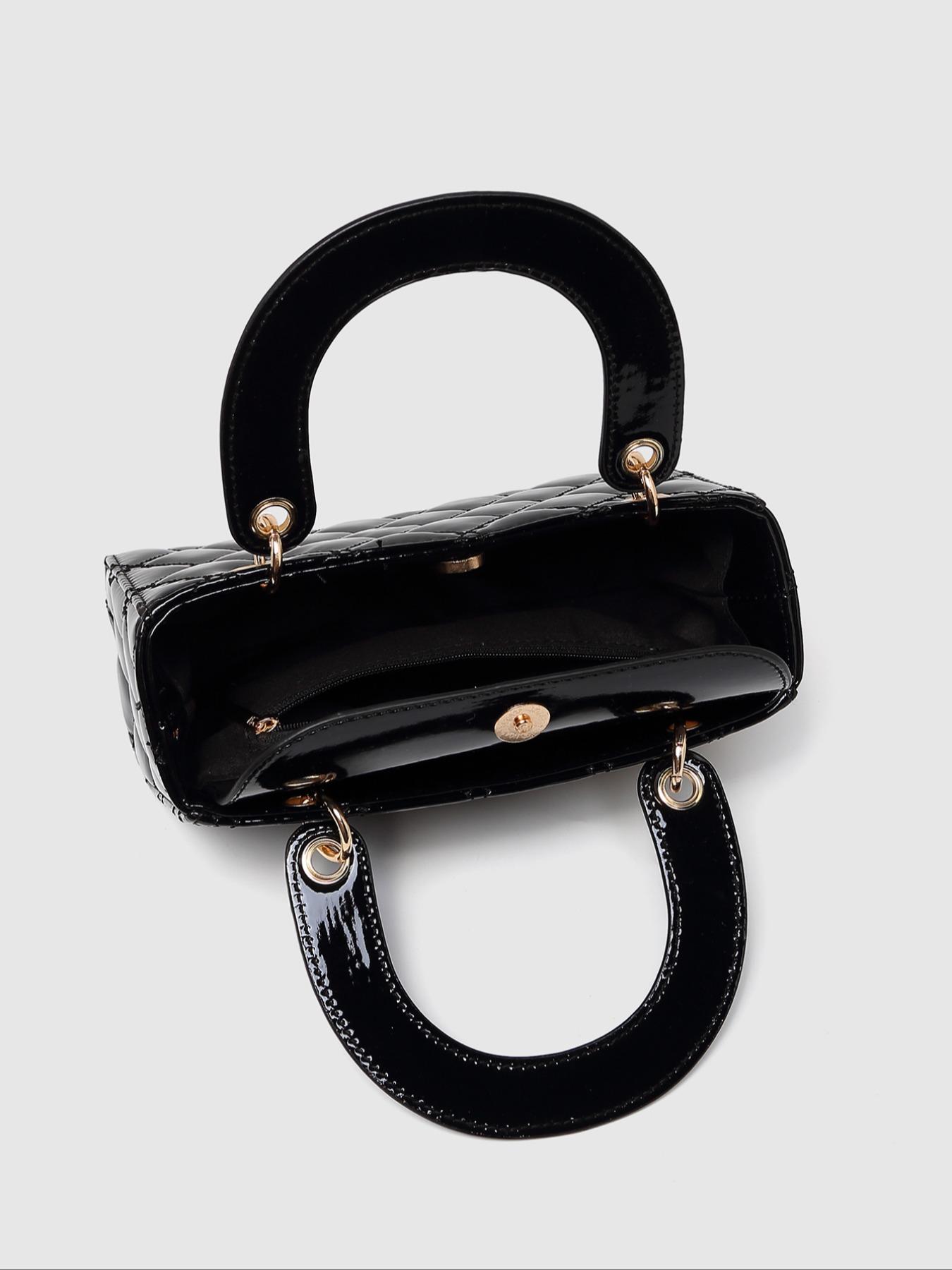 PU Leather Crossbody Bag, Wine Quilted Handbag, Casual Geometric Pattern Shoulder Clutch, Fall Winter Fashion Accessory, Lightweight Crossbody Bag, Crossbody Clutch Purse