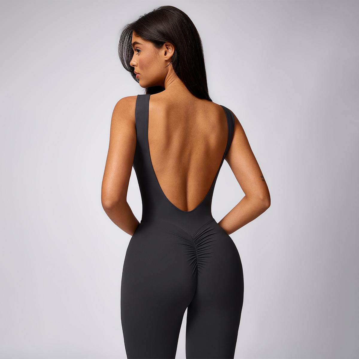 MASKERT Women's Sleeveless Sports Jumpsuit Butt Lifting Tummy Control Activewear for Yoga & Workout SpringStatements