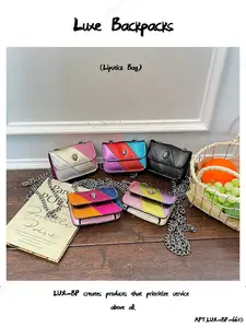 2026 New Colorblock Mini Wallet Bag for Women, European and American Fashion Chain Bag, Single Shoulder Crossbody Bag