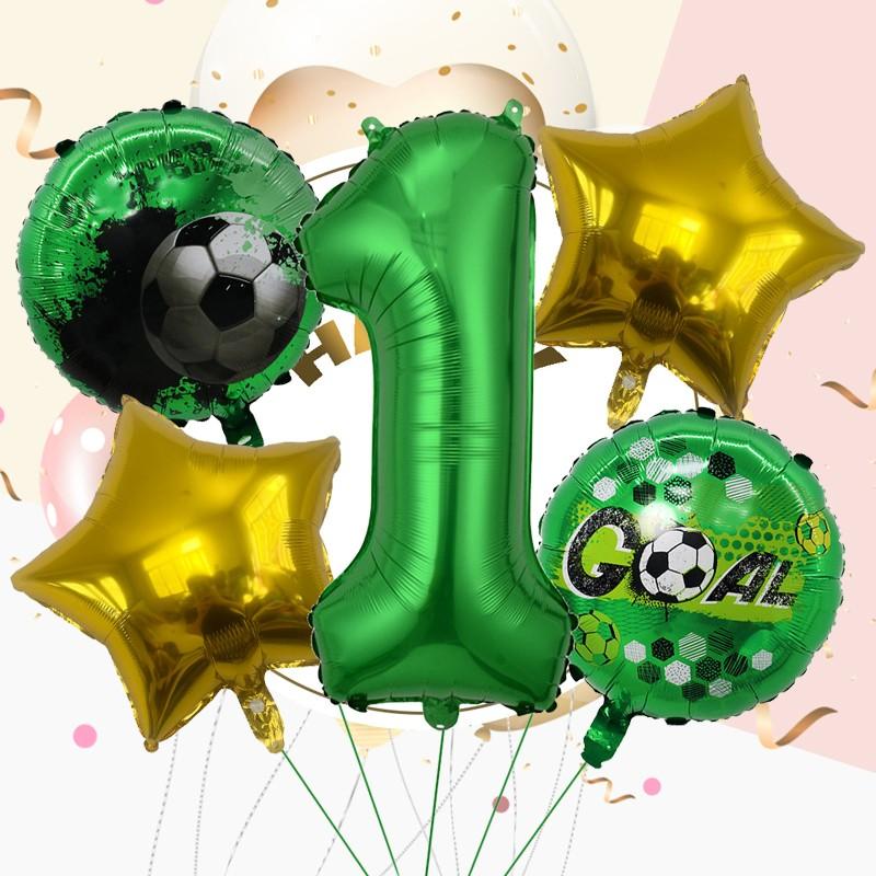 Football Star Number Foil Balloons, Multi Shape Mixed Color Set, Birthday Party Decor, Sports Events, School Celebrations, Festival Decor
