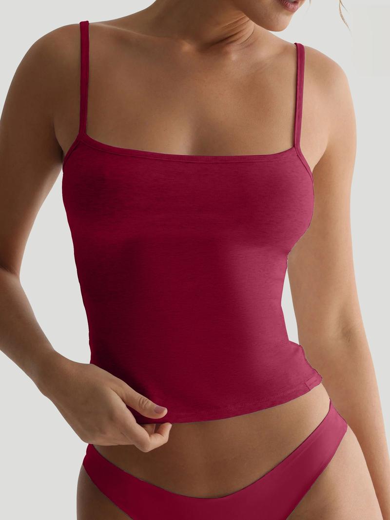 Women's Solid Cami Top & Wide Leg Pants Loungewear, Casual Comfy Pyjama Set for Women, Women's Sleepwear for Summer, Homewear, Pajamas