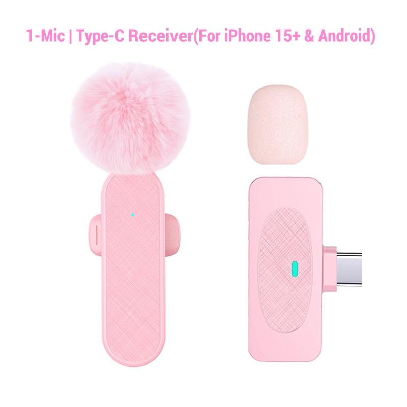 Professional Wireless Lavalier Microphone with Intelligent Noise Cancelling, Plug & Play for iPhone and Android Smartphones, Rechargeable Lapel Mic for Video Recording, Teaching, Interviews and Podcasts