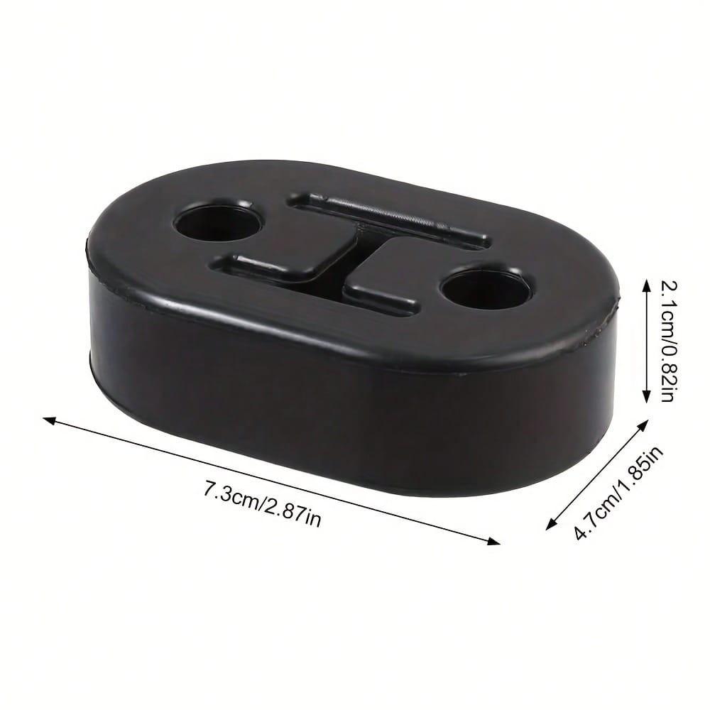 2-Piece Car Rubber Exhaust Pipe Tailpipe Mount Bracket, Universal Dual-Hole Exhaust Mount Bracket, Suitable for Vehicle Muffler Buffer