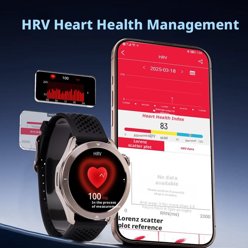 Lasca Business Smartwatch for Men & Women, Multi-Function Bluetooth-compatible Calling Heart Rate Blood Oxygen Sports Touchscreen Waterproof