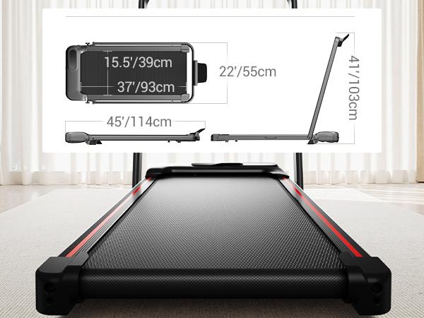 UMAY Under Desk Treadmill, High Definition Big Screen Walking Pad for Home Small, 2.5 HP Quiet Brushless, 300 LBS Capacity SpringStatements