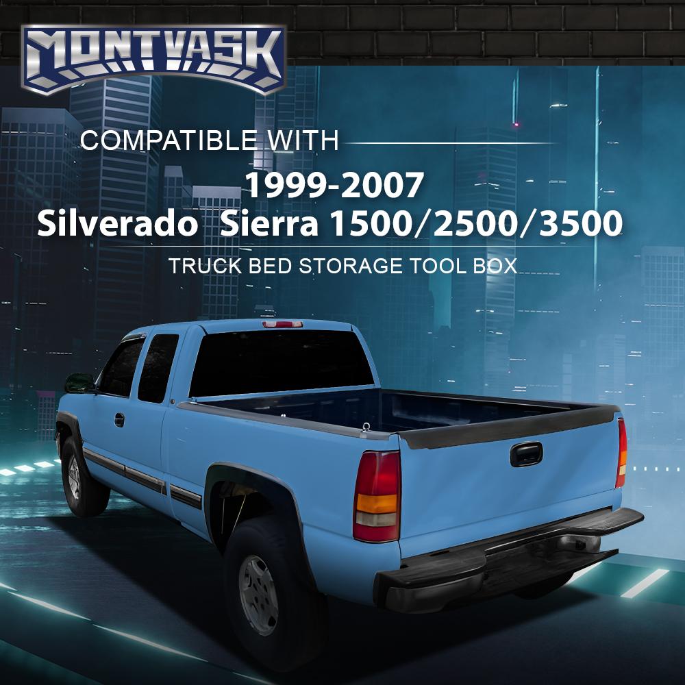 CROSSDESIGN Truck storage box Fit For 99-07 Chevy Silverado & Gmc Sierra 1500 2500 3500 Truck Bed Storage Box chevy accessories Left Right