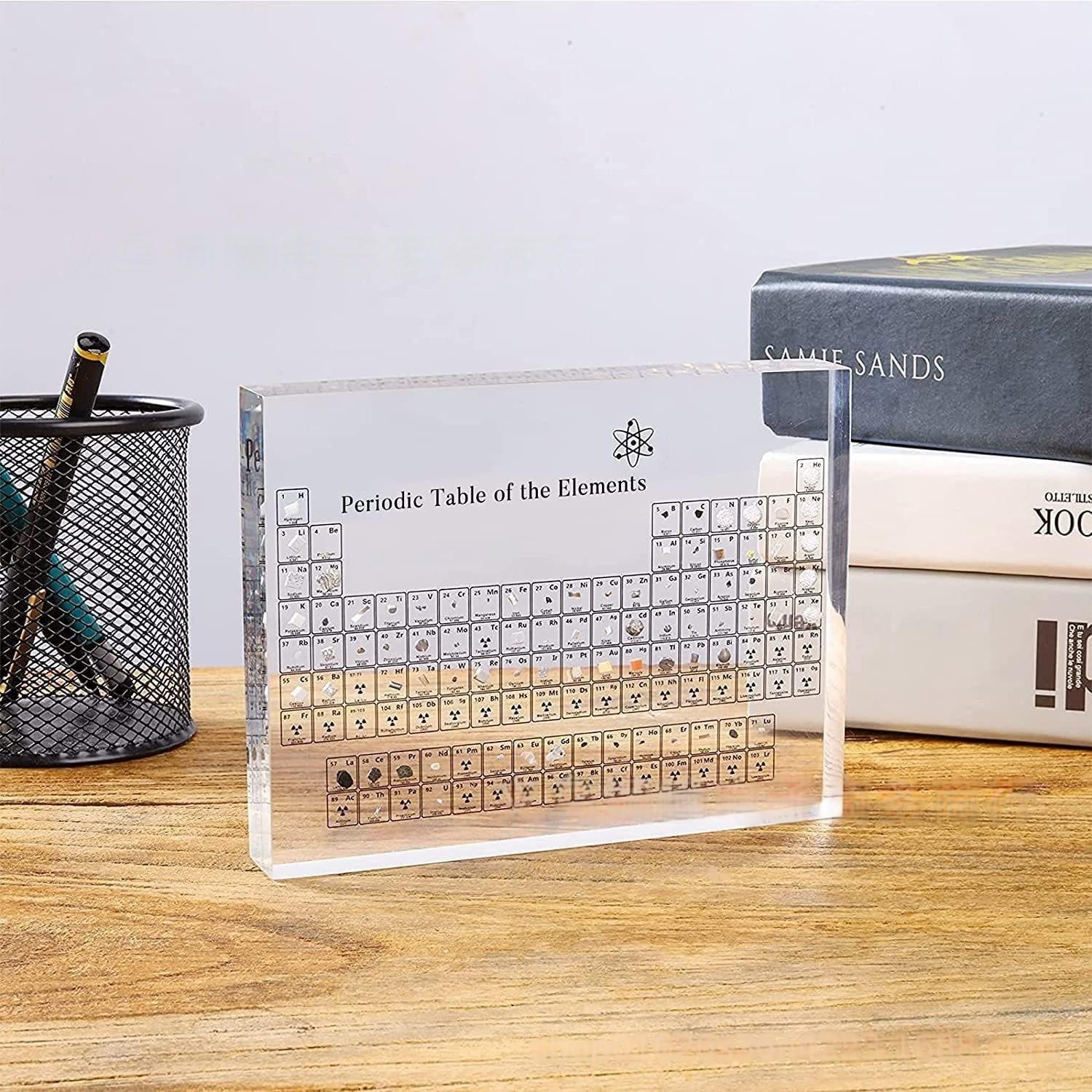 Element Periodic Table Display, Multi-Element Pattern Design, Ideal Desktop Showcase Item, Enhance Your Workspace Aesthetics