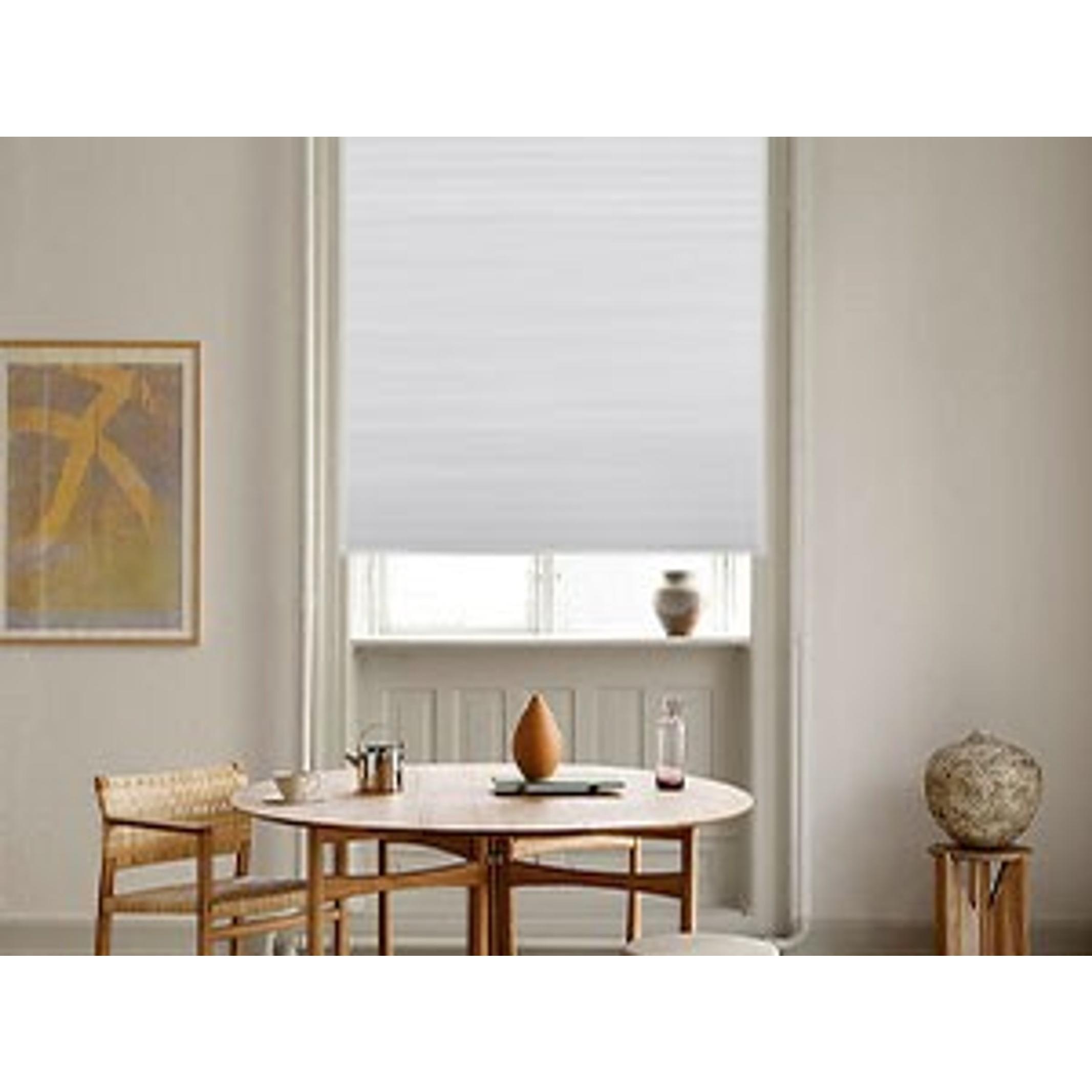 Custom Cordless Blackout Cellular Shades for Windows, Honeycomb Window Shades with Thermal Insulation, Child & Pet Safe Room Darkening Shade, Easy Install, Custom Size, White