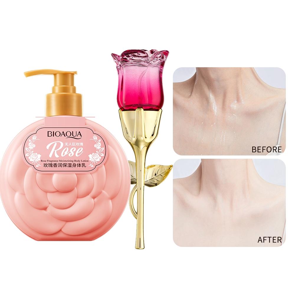 Fresh Rose Perfume + Nourishing Body Lotion Set, Lover Rose Flower Shape, Women's Perfume, Valentine's Day Gift, Long-Lasting Scent