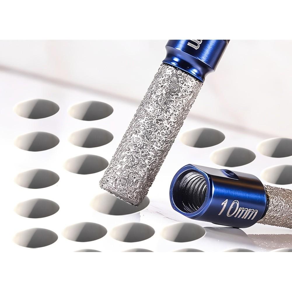 4pcs M10 Vacuum Brazing Milling Cutters, 6/8/10/12mm Hole Saw, Electric Grinding Wheel, Ceramic Brazing, Quartz Stone Tile Drill Bits Cutting