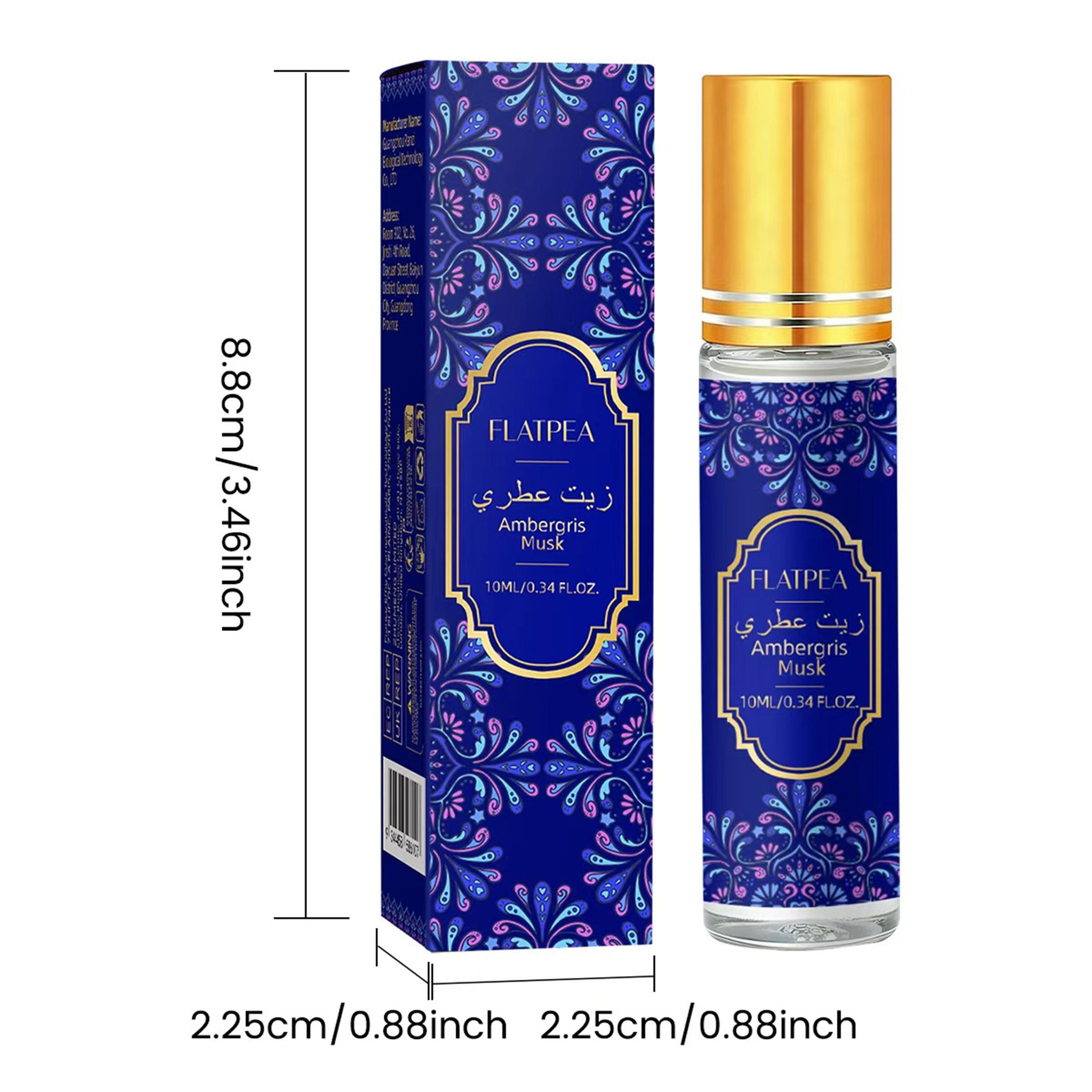 Global Alb Amber Musk Rollerball Essential Oil 10ML, Middle Eastern Neutral Woody Fragrance, Citrus + Amber Long-Lasting, Portable Pulse Point Body Perfume