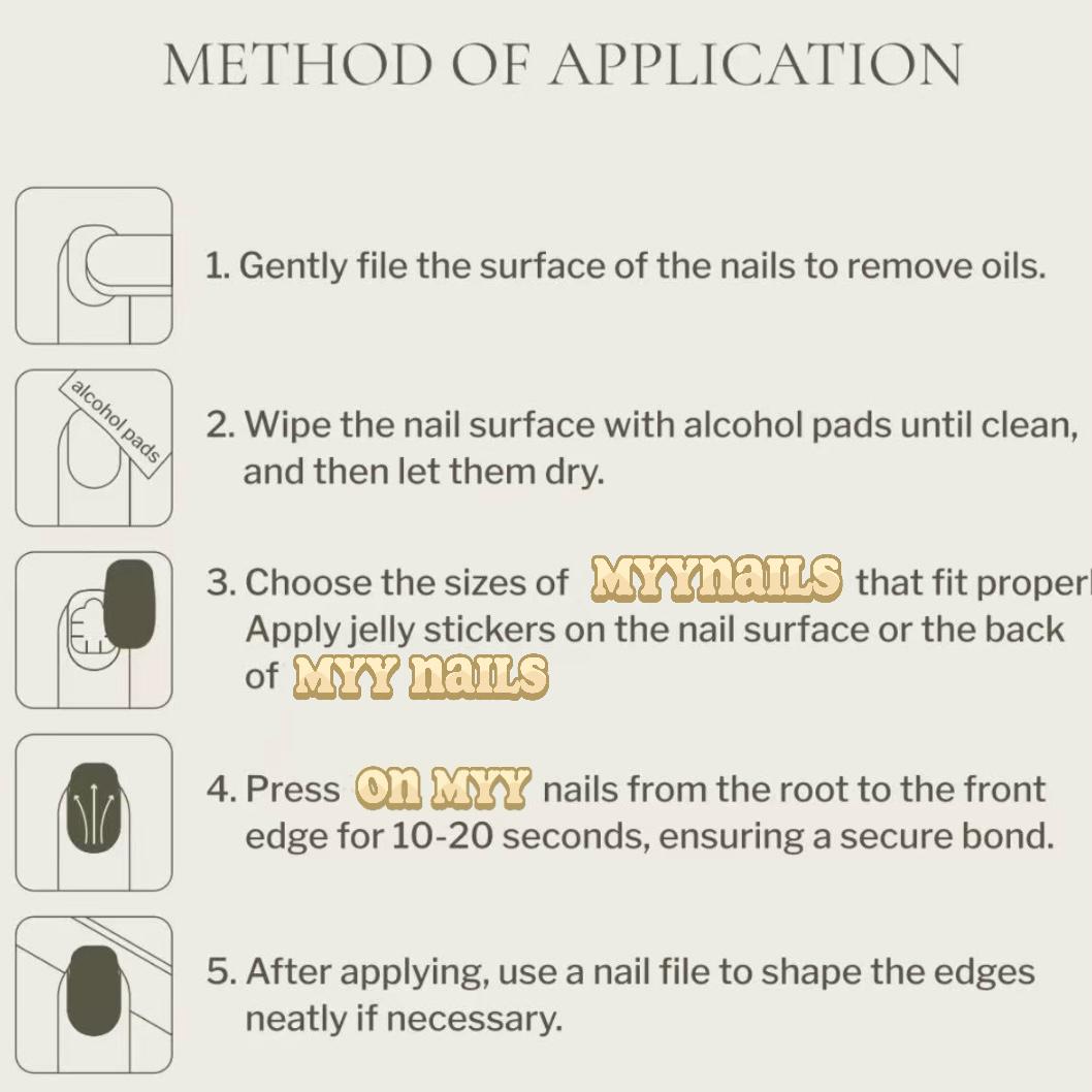 Lilith:20sets handmade press-on nails selectable size and length random style