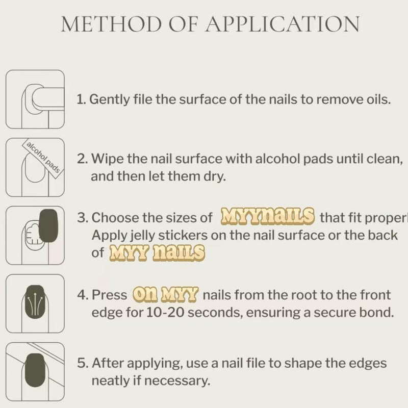 Loris:20sets handmade press-on nails selectable size and length random style