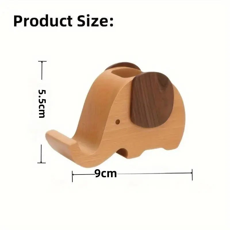 Customizable Cute Elephant Multifunctional Pen Holder And Phone Stand - Durable Desktop Storage Box