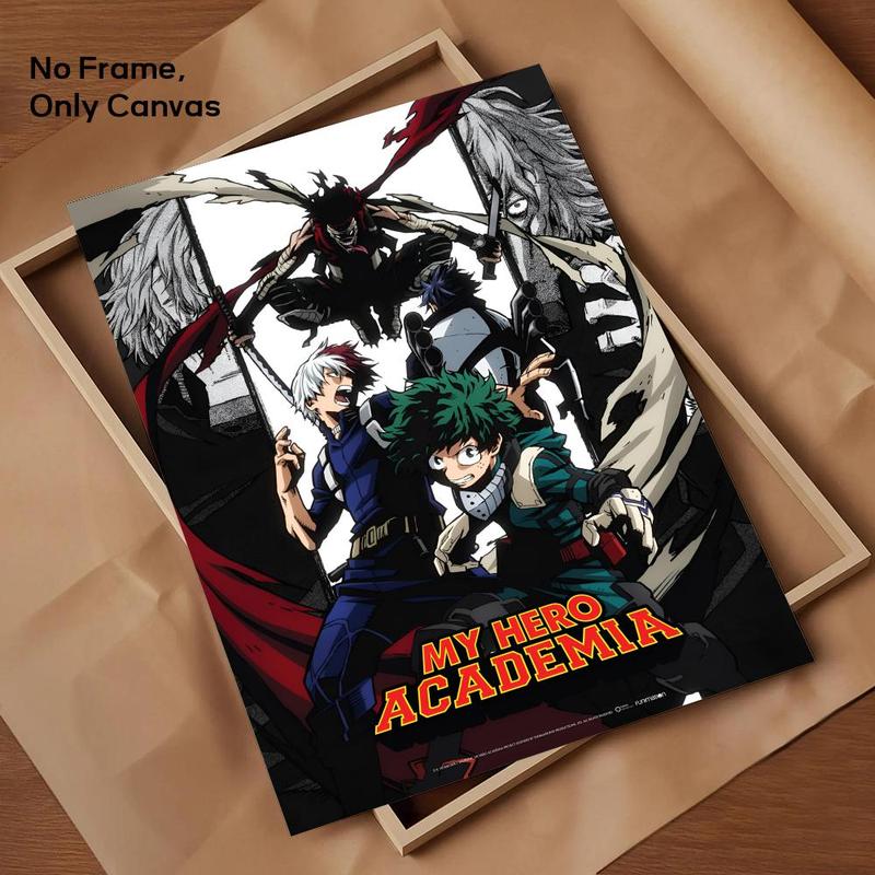Anime My Hero A-Academia Painting Calligraphy Canvas Wall Art｜Gallery-Grade Waterproof Poster｜Fade-Resistant & Scratch-Proof｜Perfect Gift & Home Decor｜Living Room, Bedroom, Home Decoration｜Multiple Size